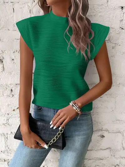 Chic Textured Cap Tee