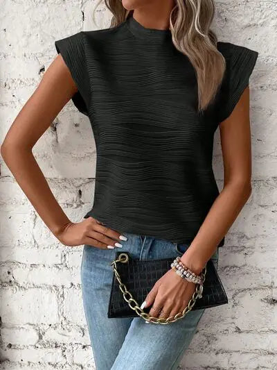 Chic Textured Cap Tee