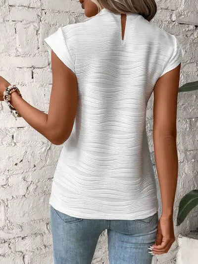 Chic Textured Cap Tee